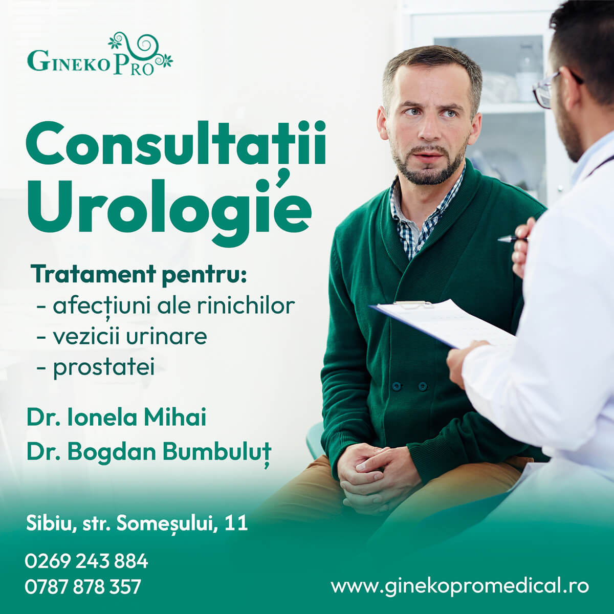 Consultații Urologie – tratament afecțiuni renale, vezică și prostată