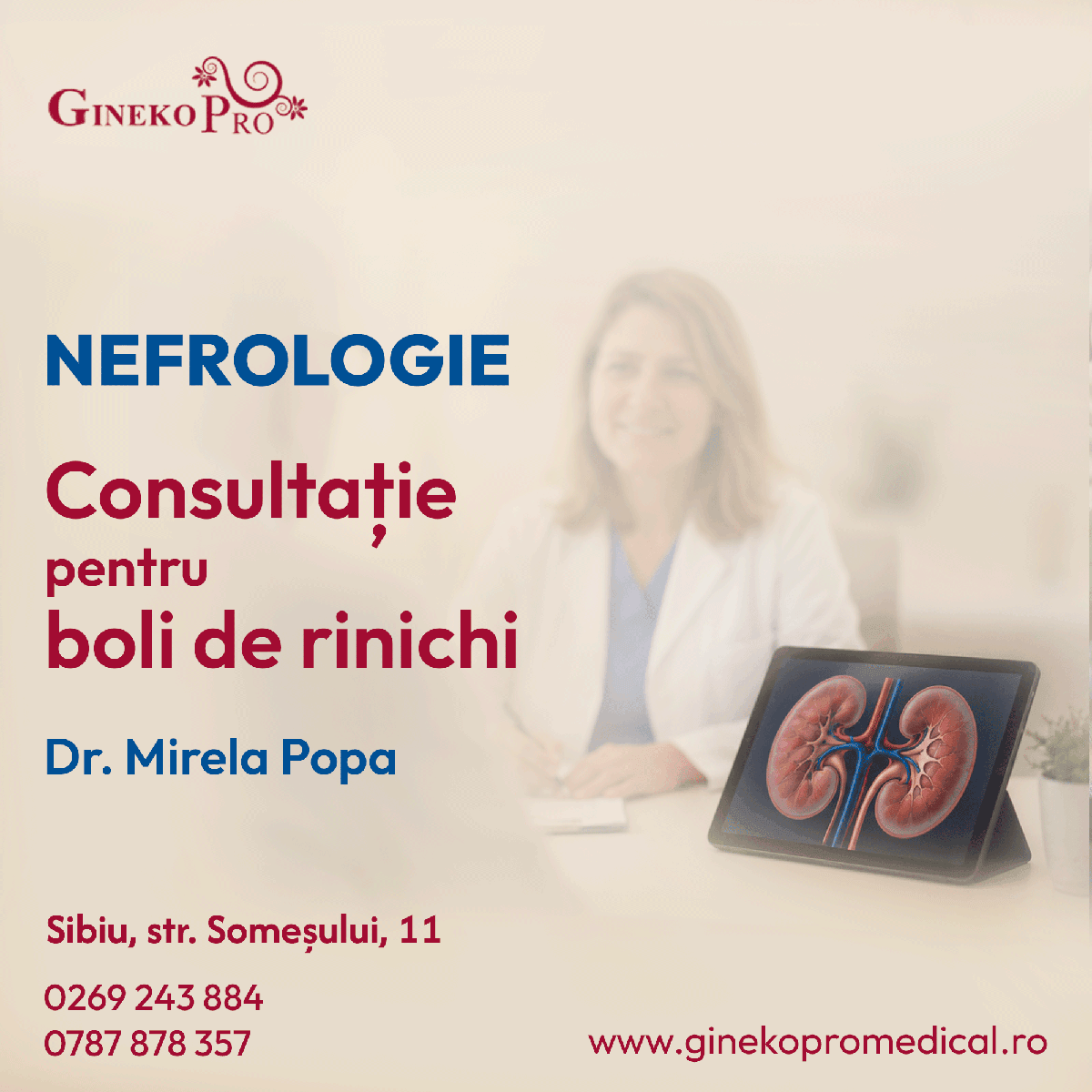 Consultație pentru boli de rinichi – Nefrologie